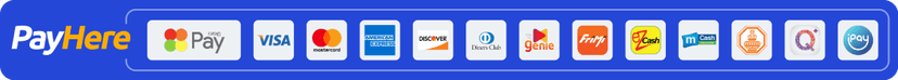 PayHere - Visa, Mastercard, AMEX, eZcash, mCash, GeniePay and more